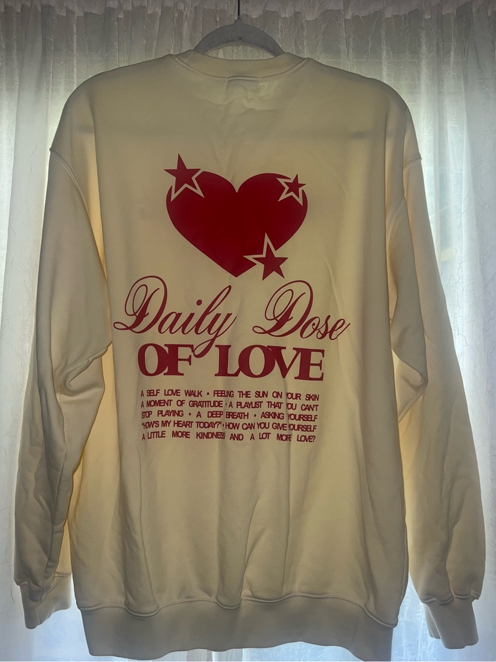 Mayfair Group X Avery Woods Daily Dose Of Love Crewneck S/M Oversized - Picture 10 of 11